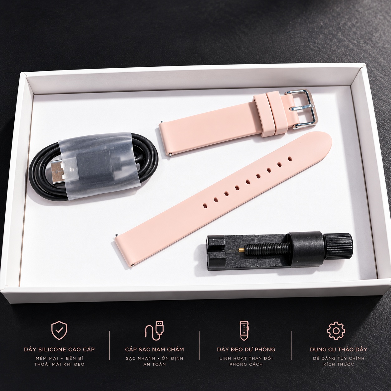 Đồng Hồ Thông Minh Nữ OLIUS Smart Watch - Màn hình 36mm AMOLED, Chống Nước- Tặng kèm dây đeo