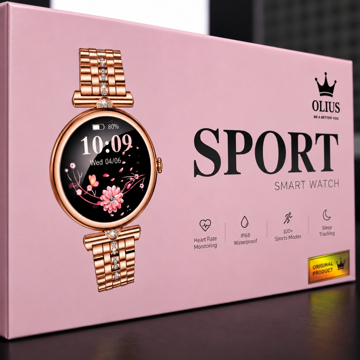 Đồng Hồ Thông Minh Nữ OLIUS Smart Watch - Màn hình 36mm AMOLED, Chống Nước- Tặng kèm dây đeo