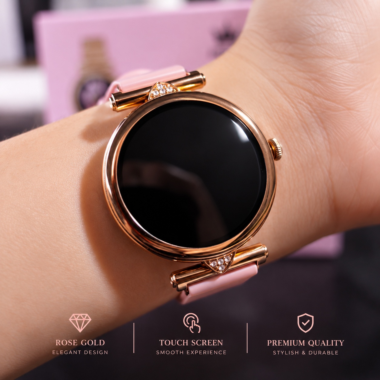 Đồng Hồ Thông Minh Nữ OLIUS Smart Watch - Màn hình 36mm AMOLED, Chống Nước- Tặng kèm dây đeo