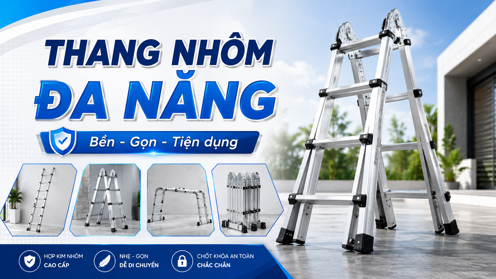 Thang nhôm đa năng – Giải pháp linh hoạt cho gia đình và công việc