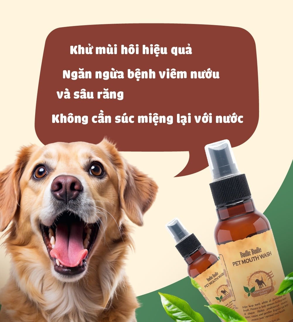 Xịt vệ sinh răng miệng cho chó Budle'Budle