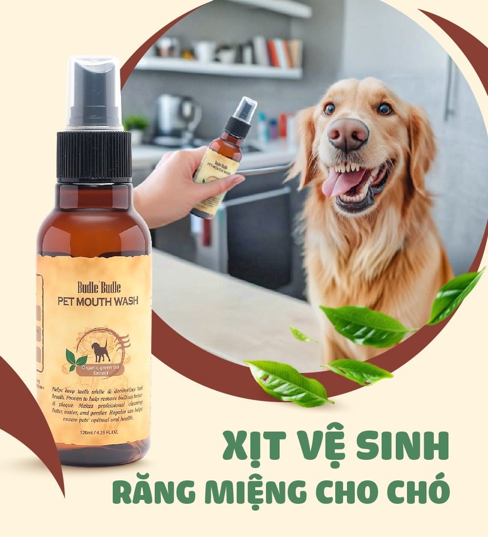 Xịt vệ sinh răng miệng cho chó Budle'Budle