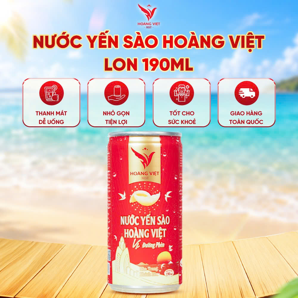 NƯỚC YẾN SÀO HOÀNG VIỆT LON 190ML