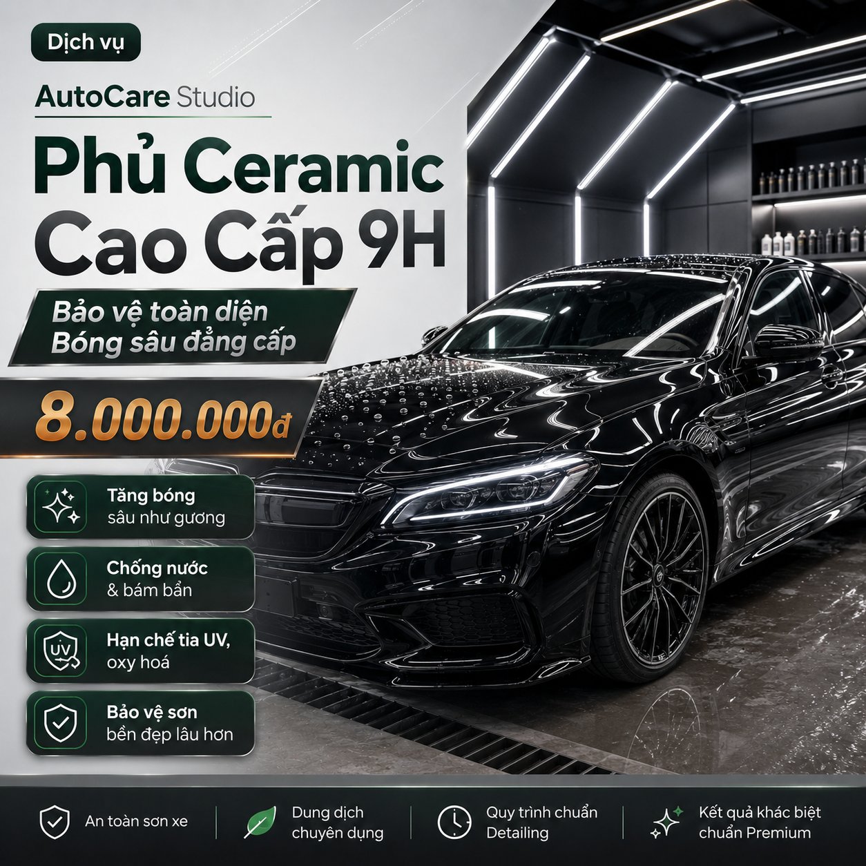 Phủ Ceramic Cao Cấp 9H