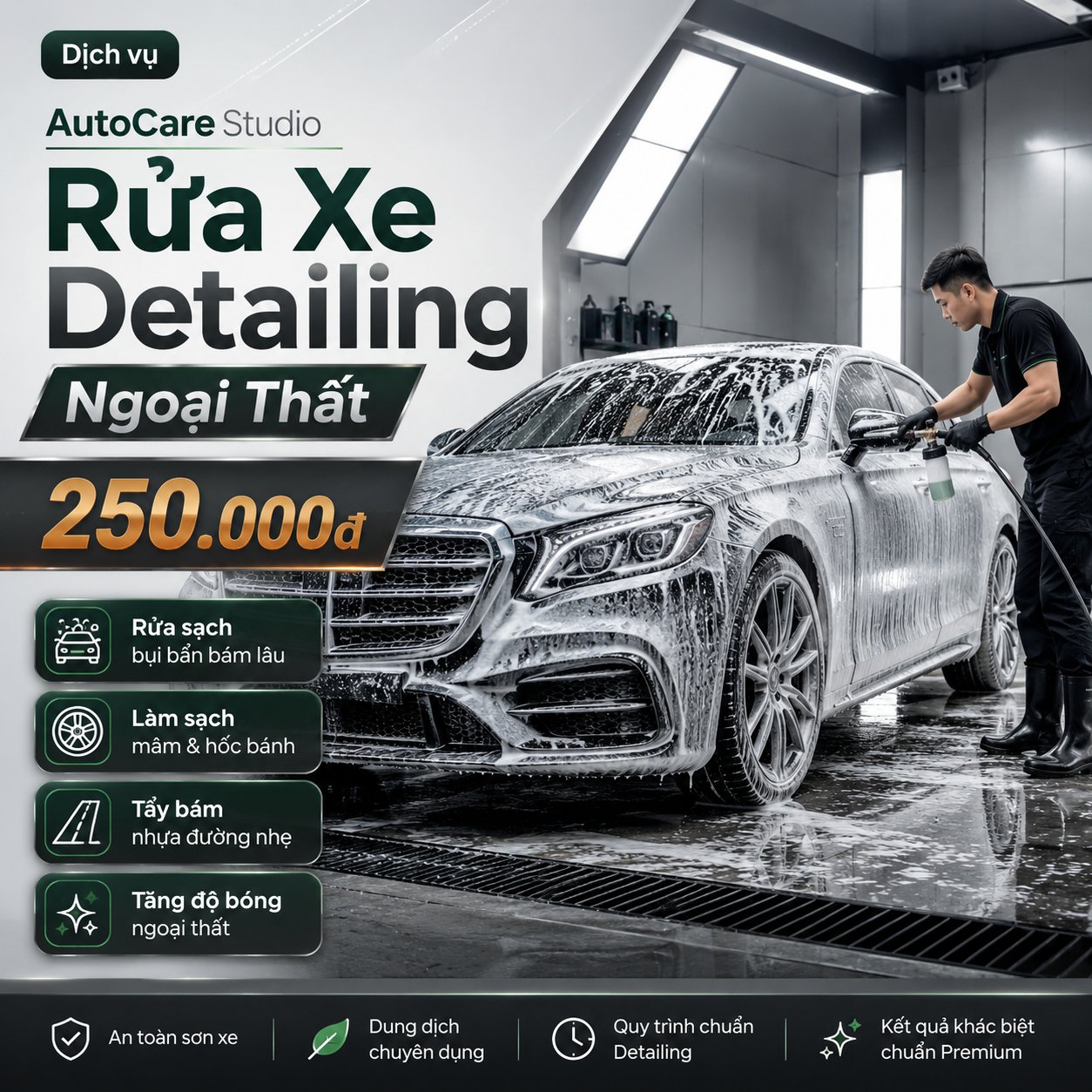 Rửa Xe Detailing Ngoại Thất
