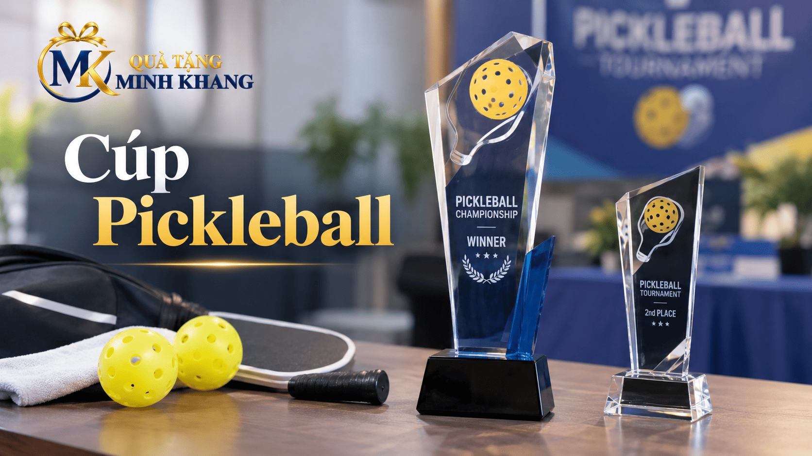 Cúp Pickleball Đẹp – Mẫu Cúp Trao Giải Theo Yêu Cầu