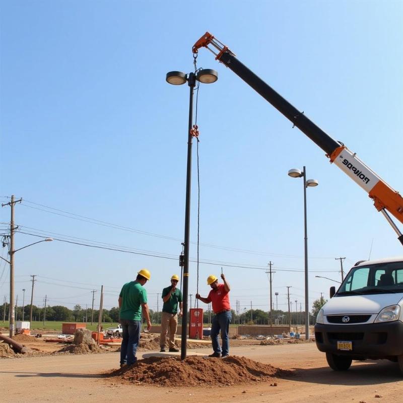 Thi công lắp đặt hệ thống chiếu sáng đô thị