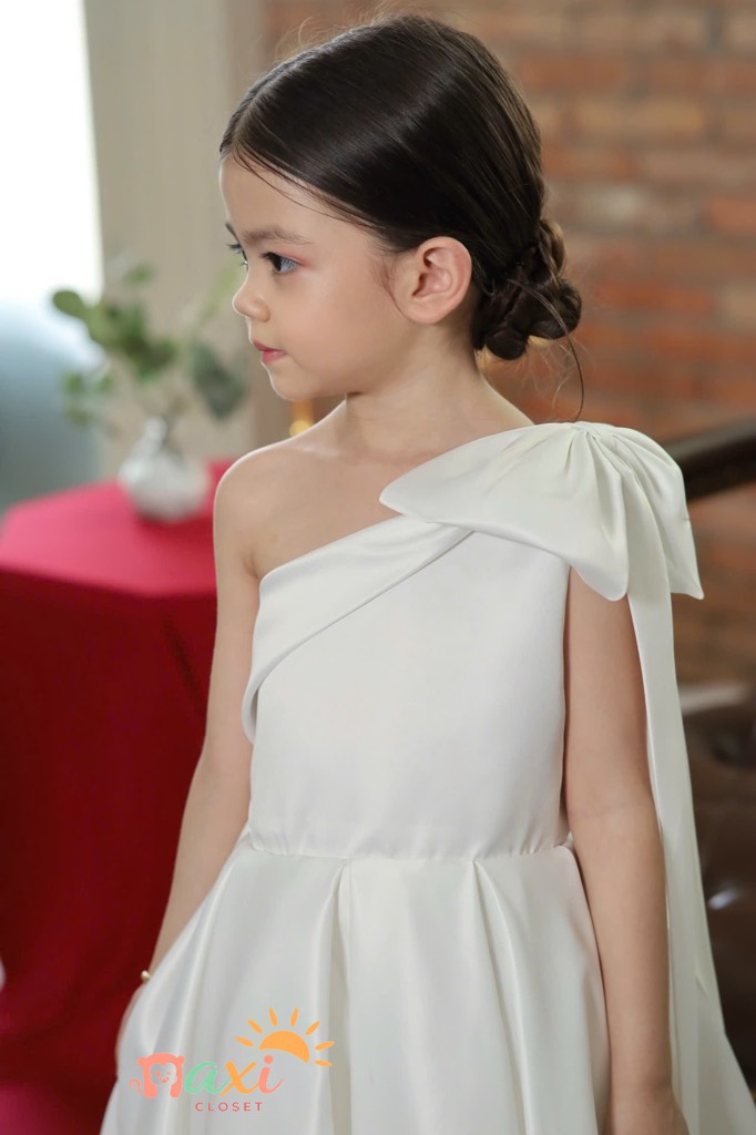 Calla Grace Dress - Đầm lệch vai dài