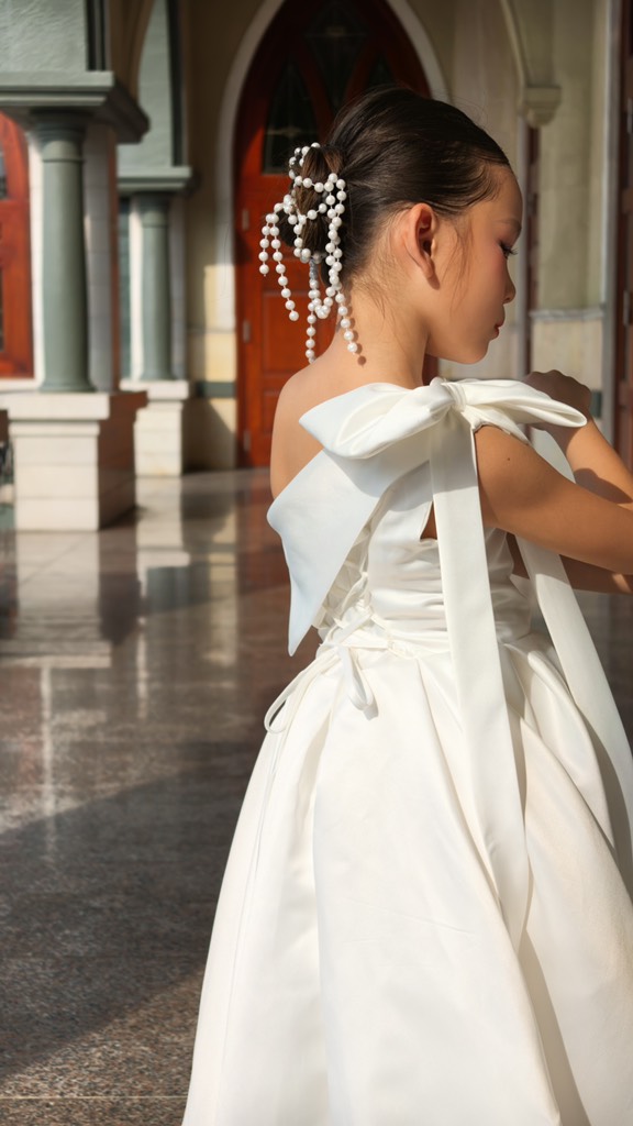 Jolie Dress - Đầm lệch vai tafta cao cấp