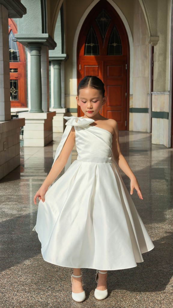 Jolie Dress - Đầm lệch vai tafta cao cấp