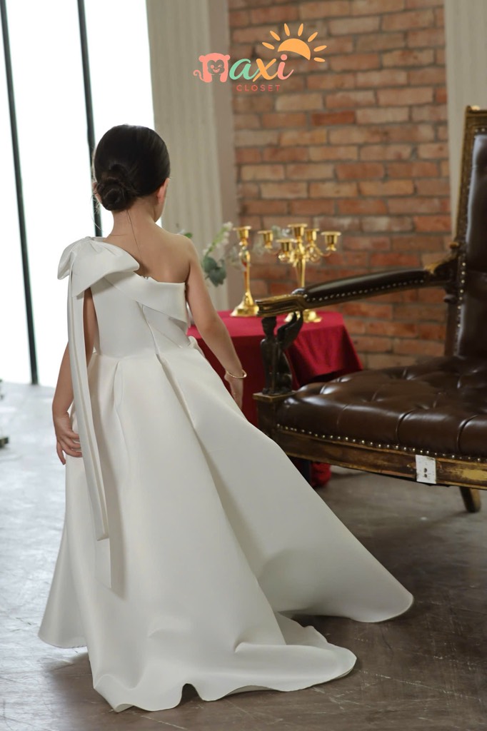 Calla Grace Dress - Đầm lệch vai dài