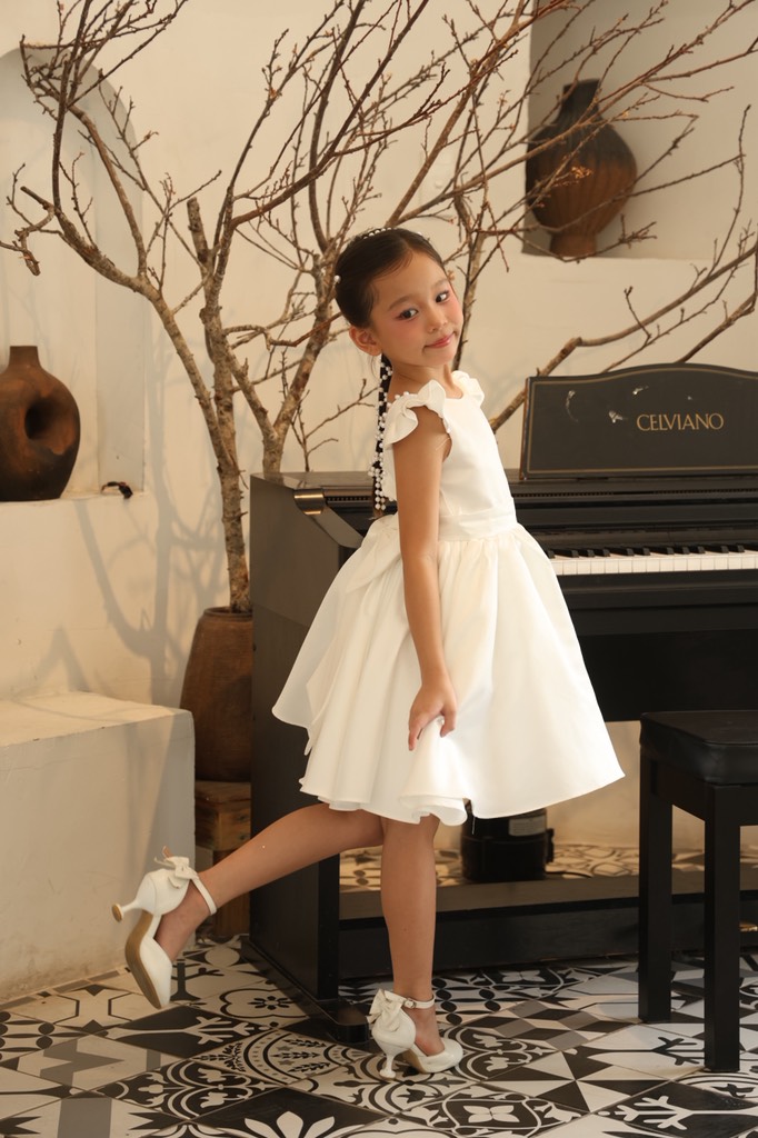 Gardenia Dress - Đầm cánh tiên đính hạt trai lưng