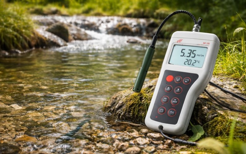 Máy đo độ dẫn, TDS, nhiệt độ cầm tay Model: AD332 Hãng SX: Adwa – Hungary 