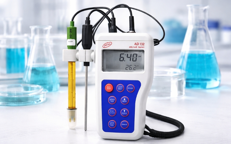 Máy đo pH, Nhiệt độ cầm tay Model: AD132 Hãng SX: Adwa – Hungary