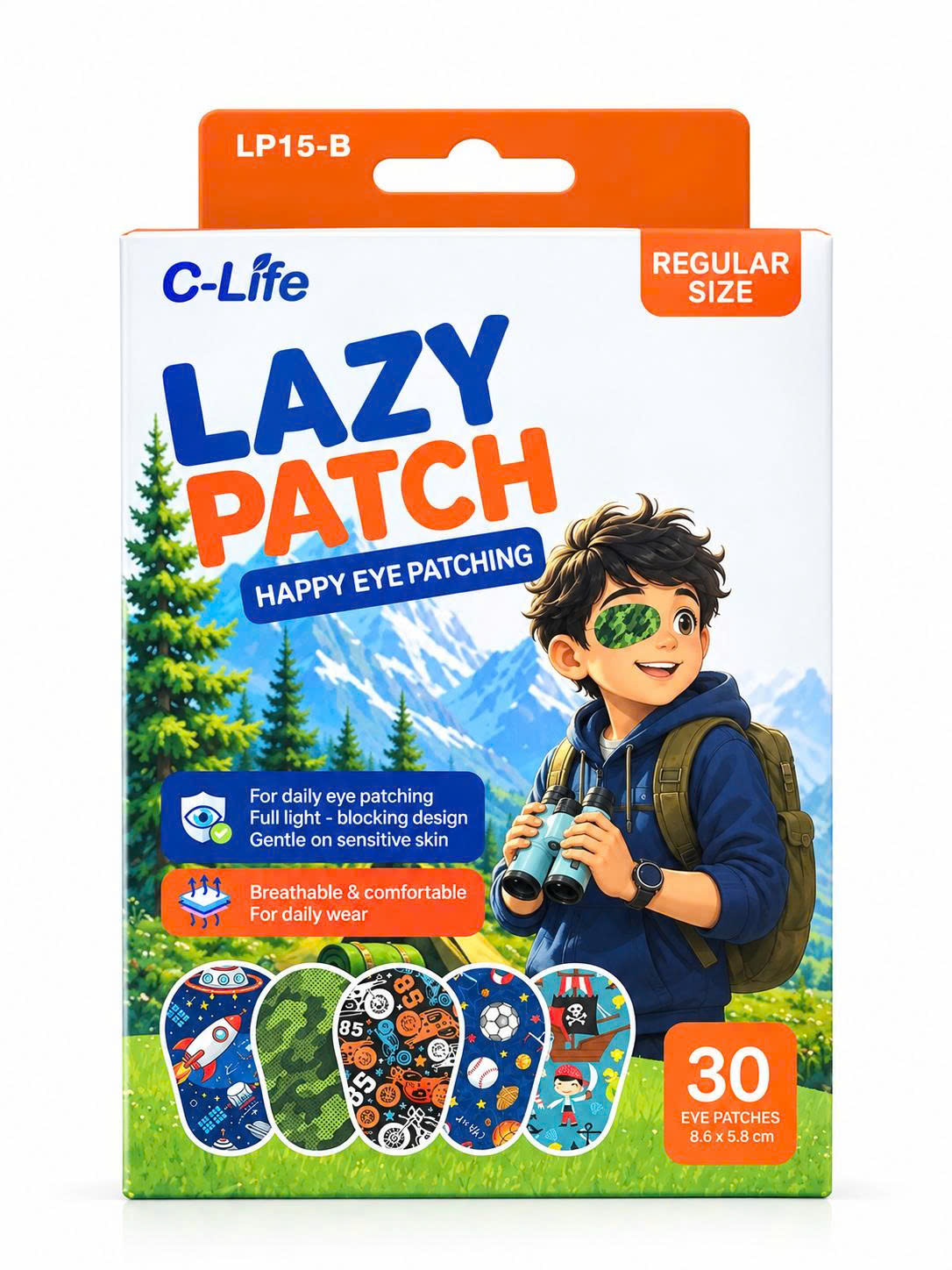 Băng dán mắt Lazy Patch LP15-B, 30 miếng/ hộp