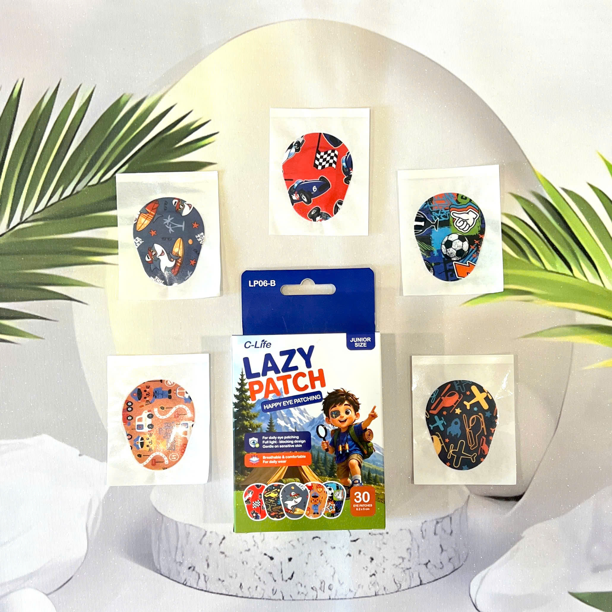 Băng dán mắt Lazy Patch LP06-B, 30 miếng/ hộp