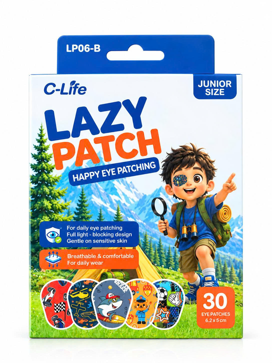 Băng dán mắt Lazy Patch LP06-B, 30 miếng/ hộp