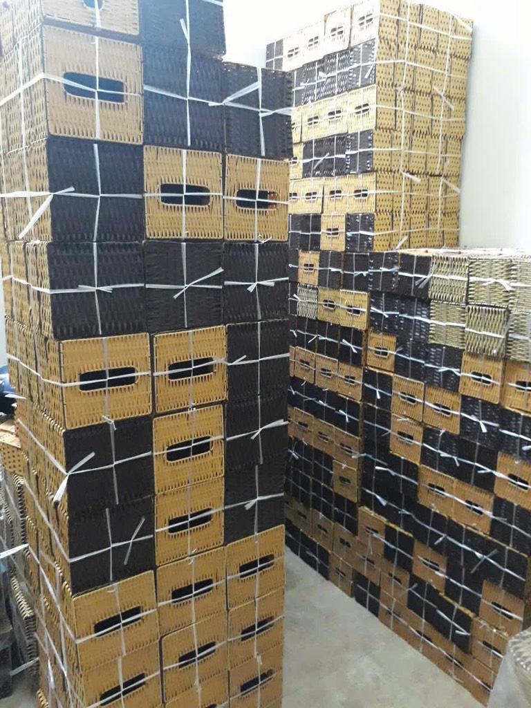 ống giấy mây đan trung vuông