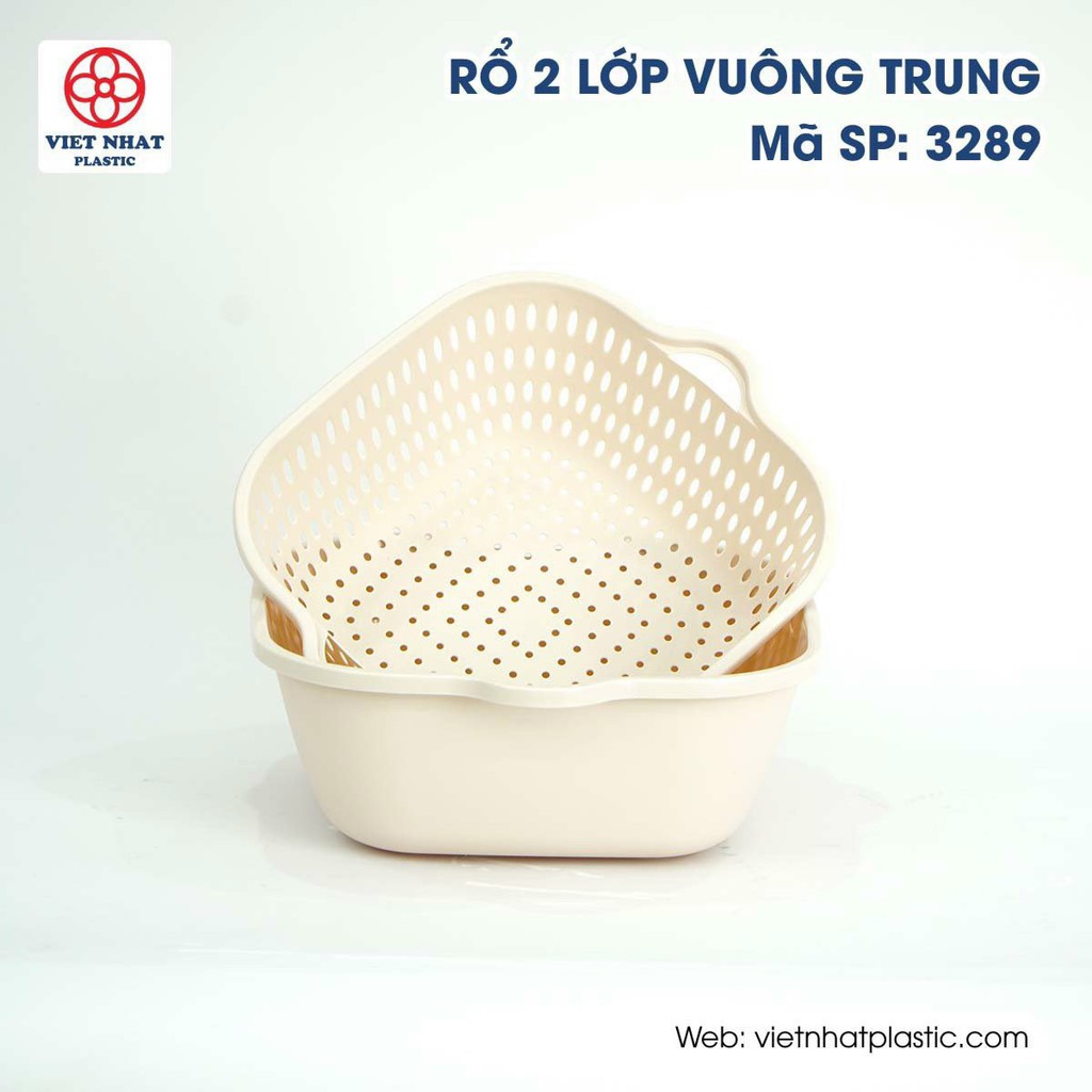 rổ 2 lớp vuông trung 3289