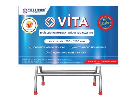 BÀN INOX CHỮ NHẬT VITA