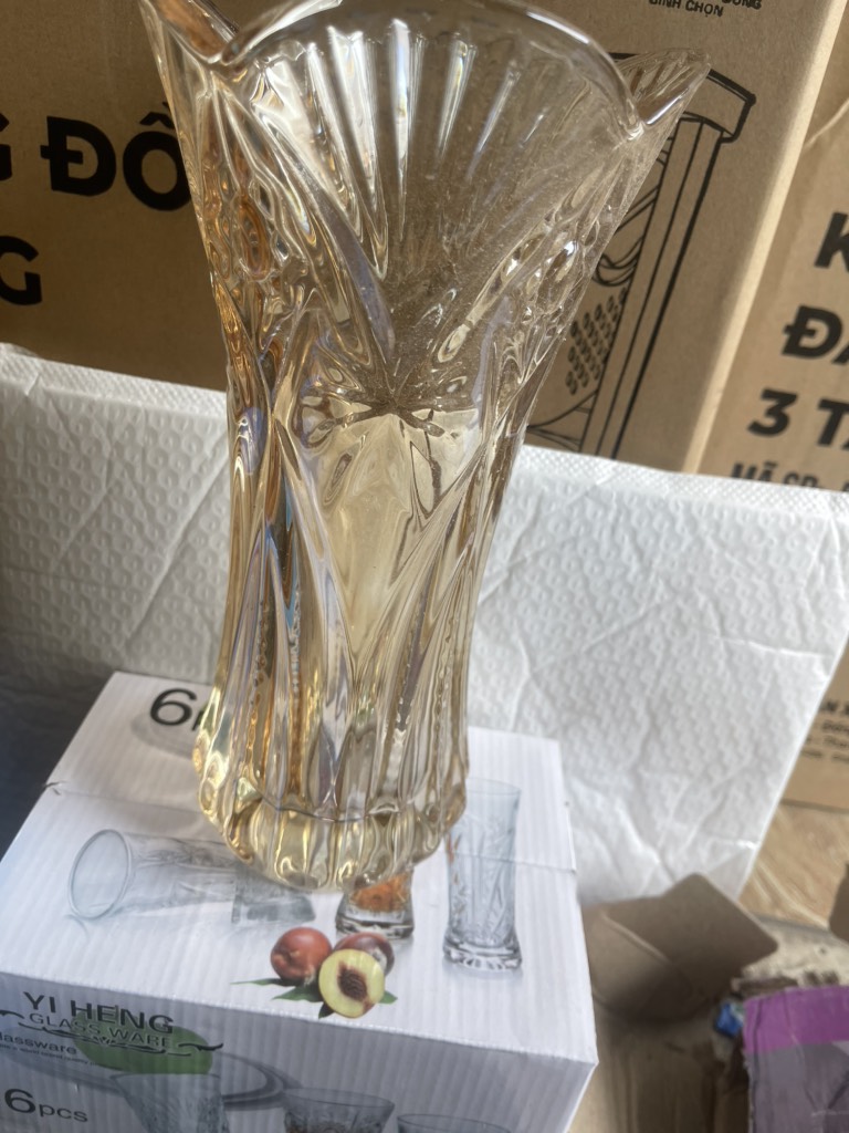 Lọ hoa 25cm vàng rẻ