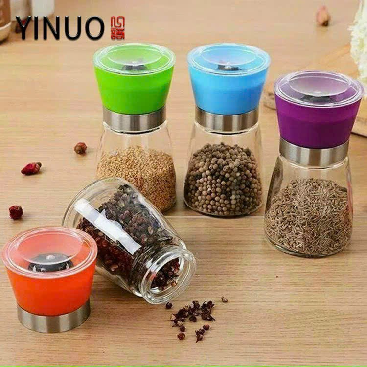 lọ xay tiêu thủy tinh nắp nhựa