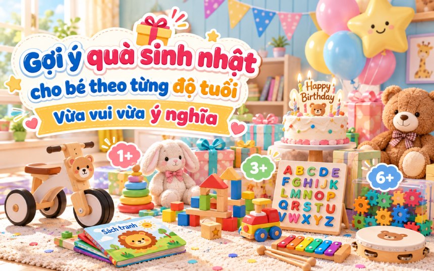 Gợi ý quà sinh nhật cho bé theo từng độ tuổi: Vừa vui vừa ý nghĩa