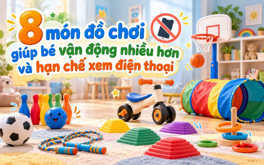 8 món đồ chơi giúp bé vận động nhiều hơn và hạn chế xem điện thoại
