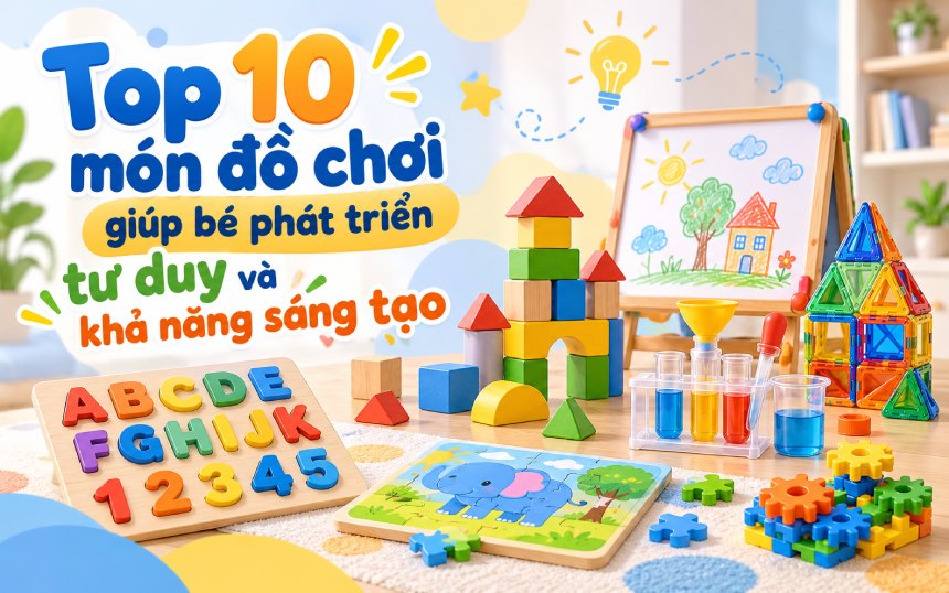 Top 10 món đồ chơi giúp bé phát triển tư duy và khả năng sáng tạo