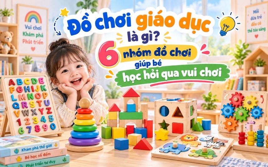 Đồ chơi giáo dục là gì? 6 nhóm đồ chơi giúp bé học hỏi qua vui chơi