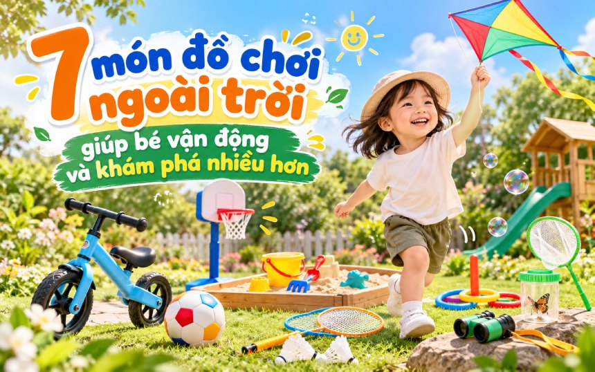 7 món đồ chơi ngoài trời giúp bé vận động và khám phá nhiều hơn