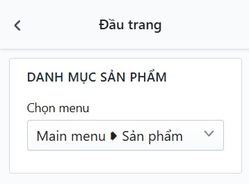 Danh mục sản phẩm dọc