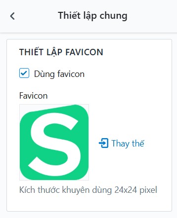 Cấu hình favicon
