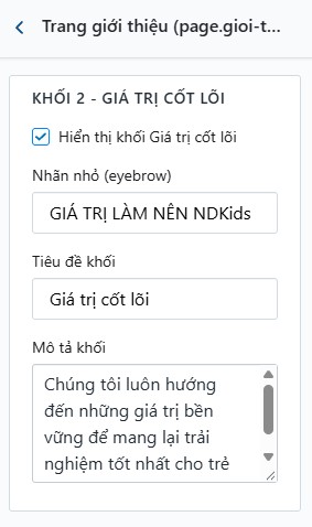 Khối giá trị cốt lõi