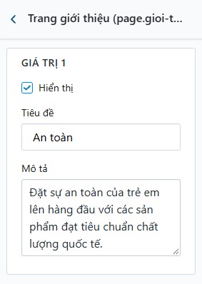 Giá trị 1 - An toàn