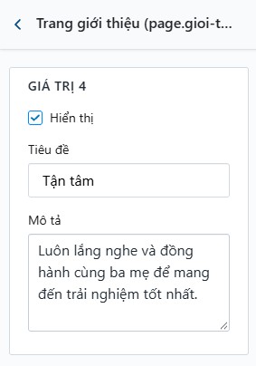 Giá trị 4 - Tận tâm