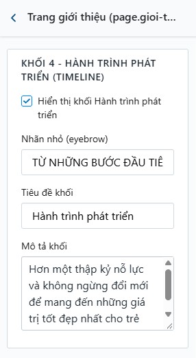 Hành trình phát triển