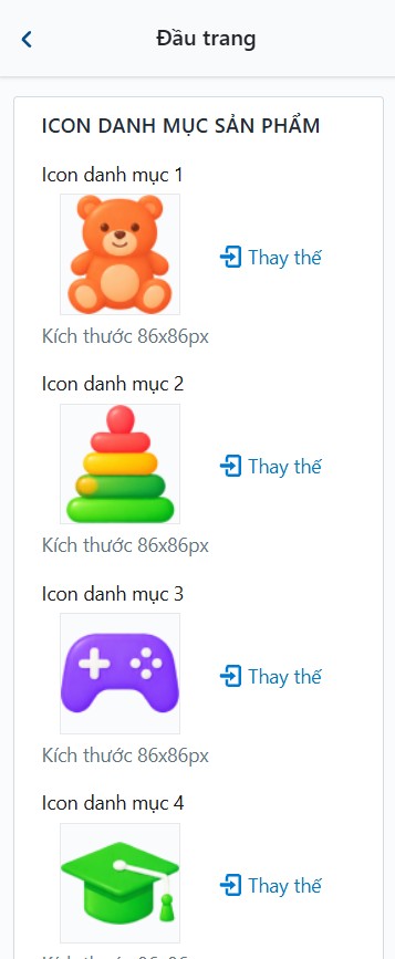 Icon Danh mục sản phẩm