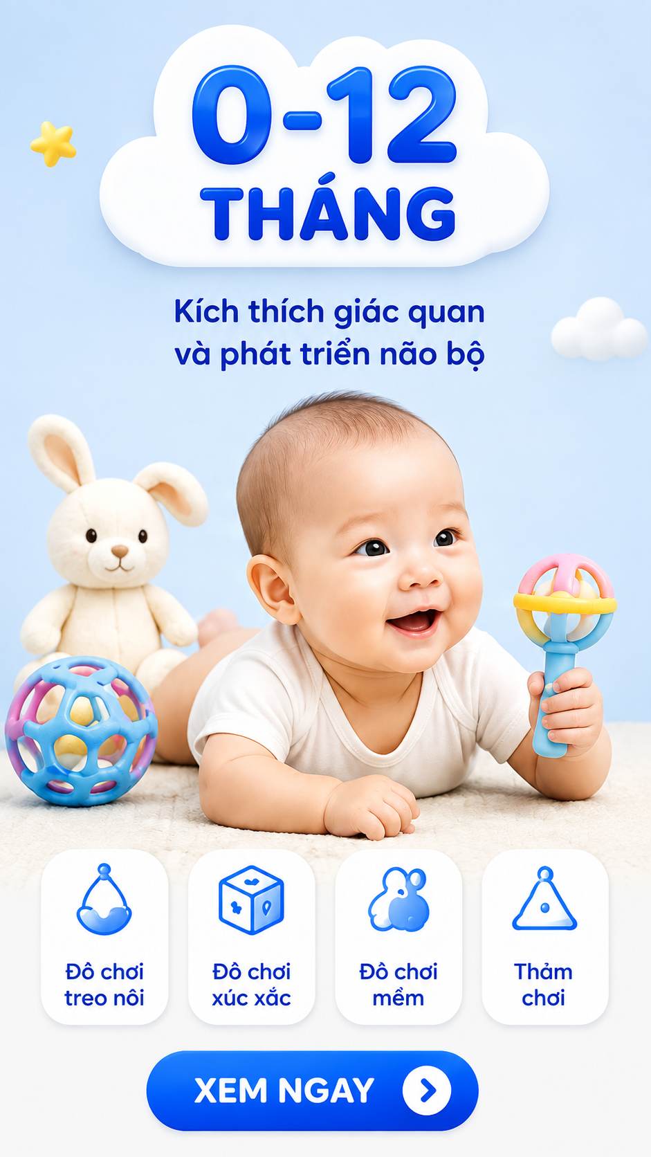 Đồ chơi 0 - 12 tháng tuổi