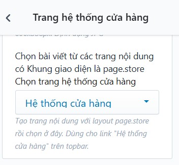 Trang hệ thống cửa hàng
