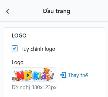 Cấu hình Logo