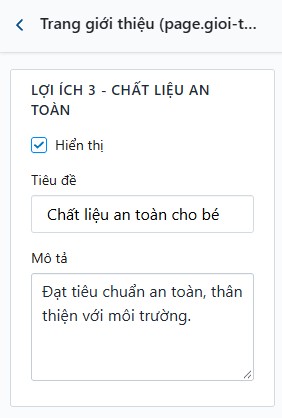 Lợi ích 3 - Chất liệu an toàn