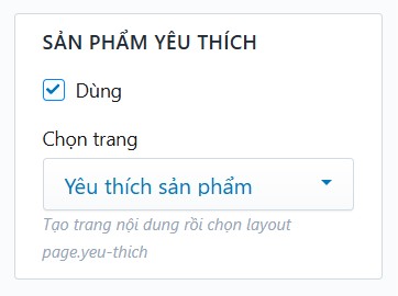 Sản phẩm yêu thích