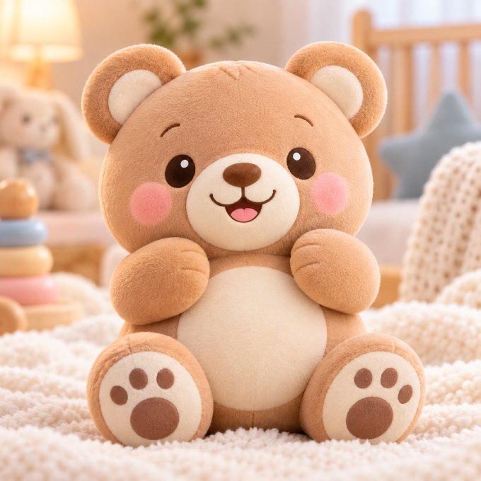 Đồ chơi bóp phát tiếng hình gấu Infantino