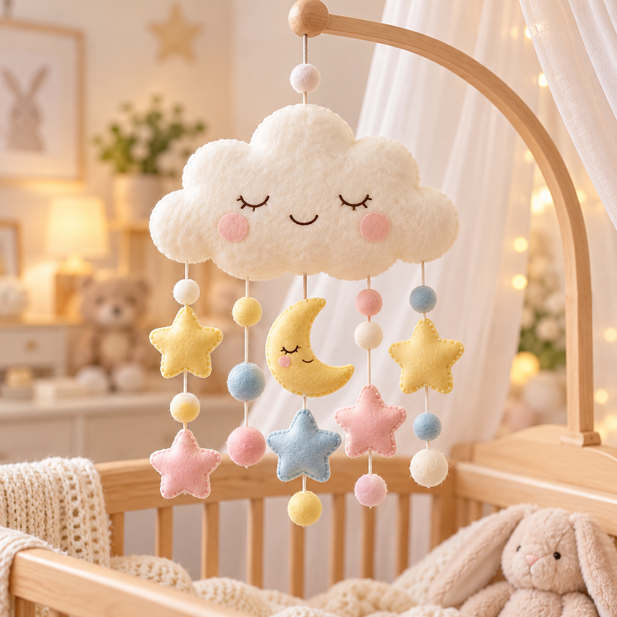 Đồ chơi treo nôi hình mây & ngôi sao Winfun