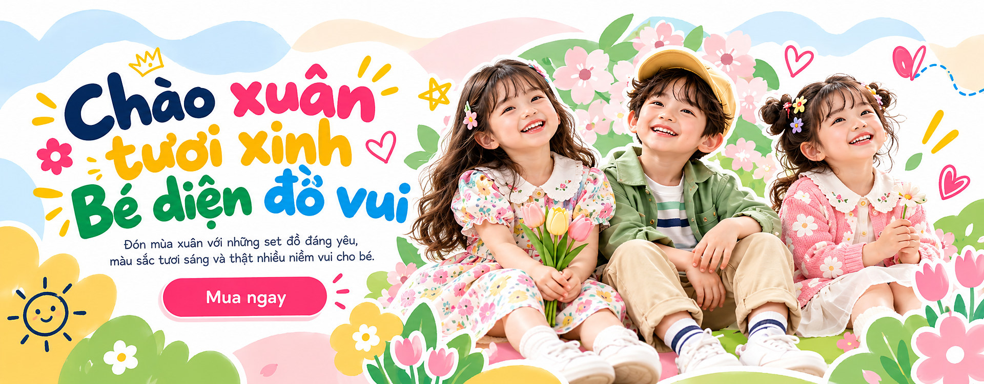 Chào xuân tươi xinh - Bé diện đồ vui