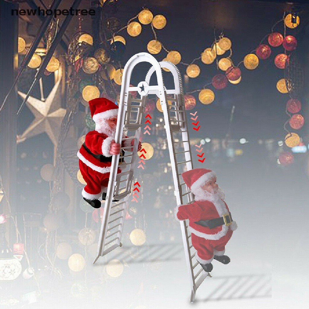 TẶNG PIN Đồ chơi ông già NOEL leo thang gập quà tặng giáng sinh hoặc phụ kiện trang trí Noel ngày lễ giáng sinh