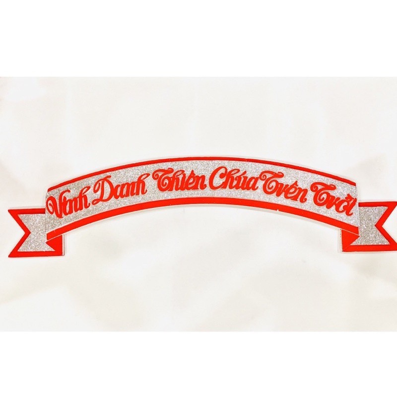 Chữ Merry Christmast Vinh danh Thiên Chúa trên trời Mừng chúa giáng sinh bằng mouse xốp trang trí hang đá noel giáng sin