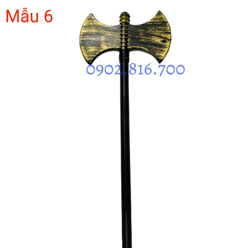 Cây lưỡi hái - đinh ba - búa - rìu - đầu lâu dài 70cm phụ kiện trang trí hóa trang halloween