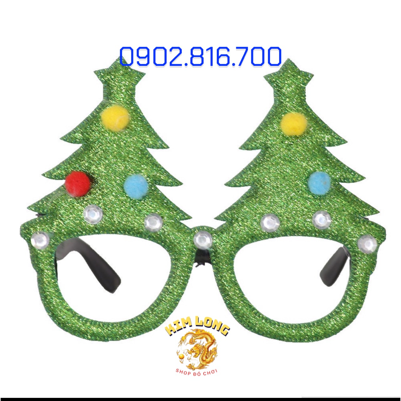 Mắt kính mắt kiếng noel ko tròng cho bé trang phục NOEL ngày lễ giáng sinh